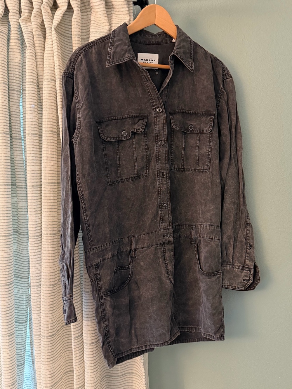 Isabel Marant Étoile Palvina Dress in a faded black wash EU36 - Picture 2 of 5